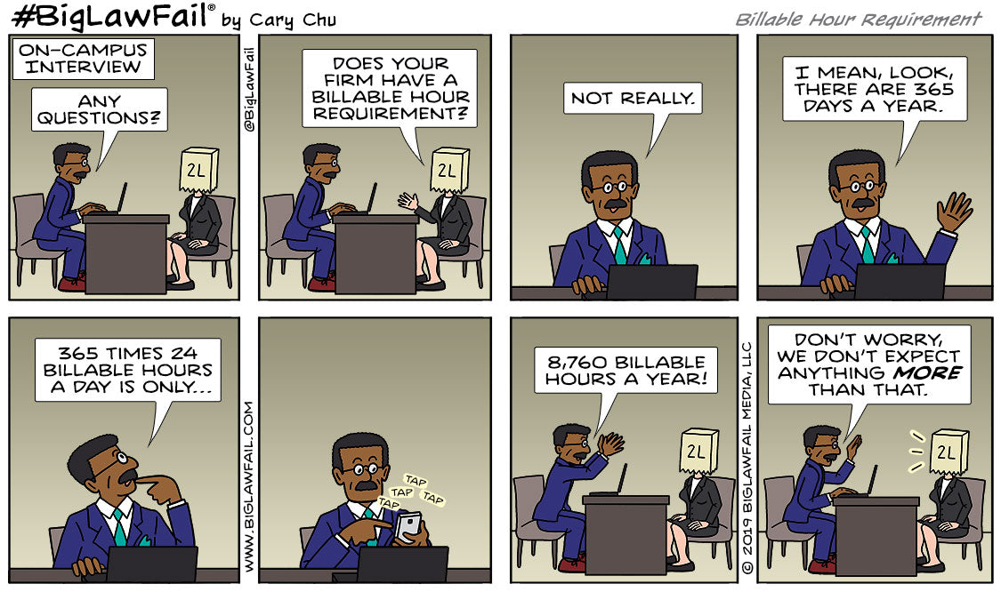 BigLawFail Comics Billable Hour Requirement